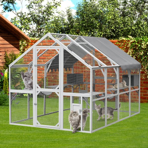Outdoor Cat Room Cat Fence 110 Large Kitten Play Fence With Platform - Get It for Your Pets - Pet Store