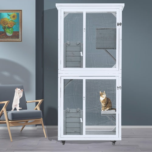 Outdoor Indoor Cat Pet Climbing Frame Game Cage Cute Large Space - Get It for Your Pets - Pet Store