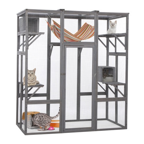 Oversized Cat Cage - Grey - Get It for Your Pets - Pet Store
