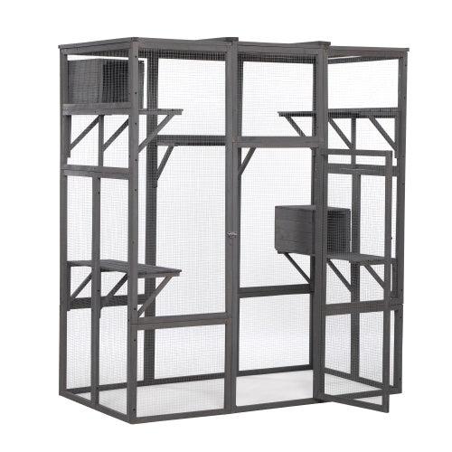 Oversized Cat Cage - Grey - Get It for Your Pets - Pet Store