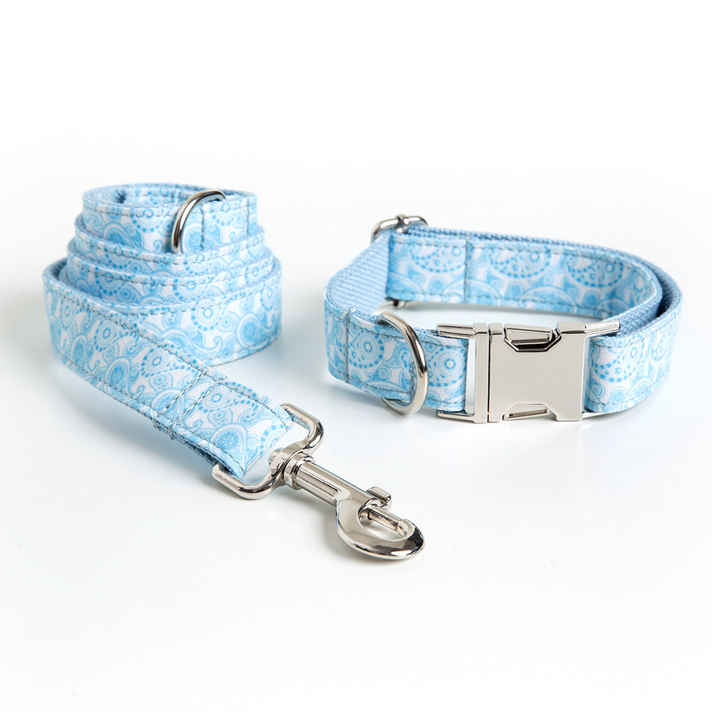 Paisley Pet Collar Leash Set Dog Collar Leash Bow - Get It for Your Pets