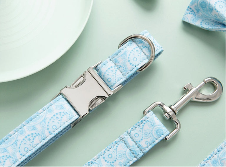 Paisley Pet Collar Leash Set Dog Collar Leash Bow - Get It for Your Pets