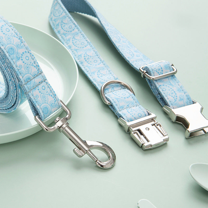 Paisley Pet Collar Leash Set Dog Collar Leash Bow - Get It for Your Pets