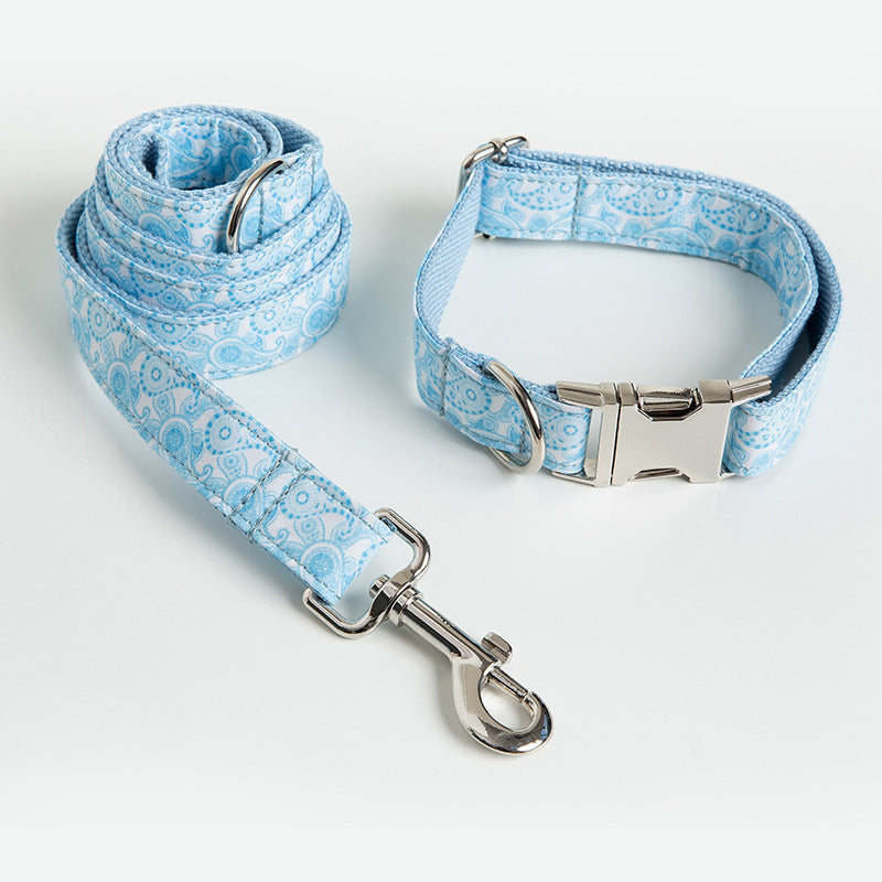 Paisley Pet Collar Leash Set Dog Collar Leash Bow - Get It for Your Pets