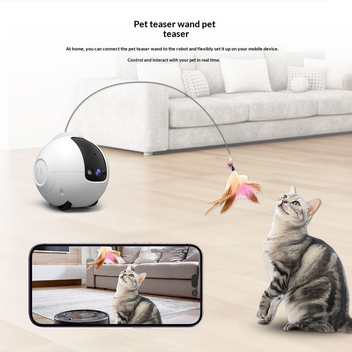 Pet AI Smart Interactive Toy And Tumbler Monitor - Get It for Your Pets