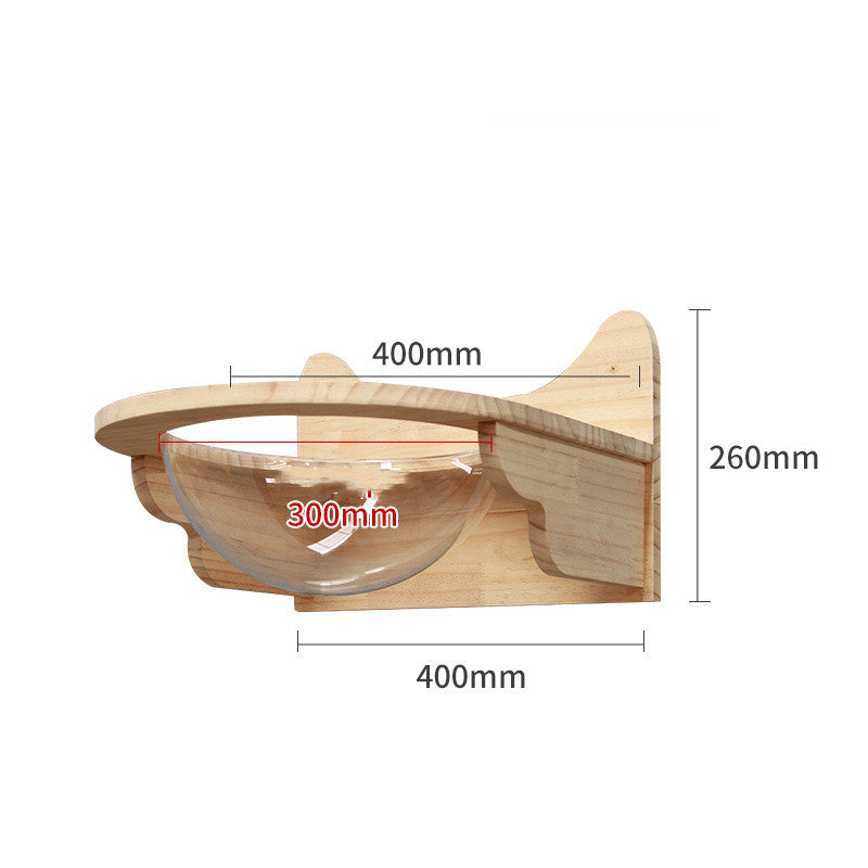 Pet Cat Climbing Frame Wall Type Solid Wood Wall Hanging Platform Ladder Pets Accessories - Get It for Your Pets