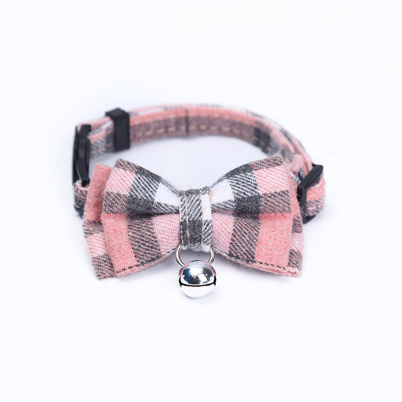 Pet Collar Cat British Style Bow Collar Puppy Bow Tie Cute Bell Necklace Cat Jewelry Collar - Get It for Your Pets