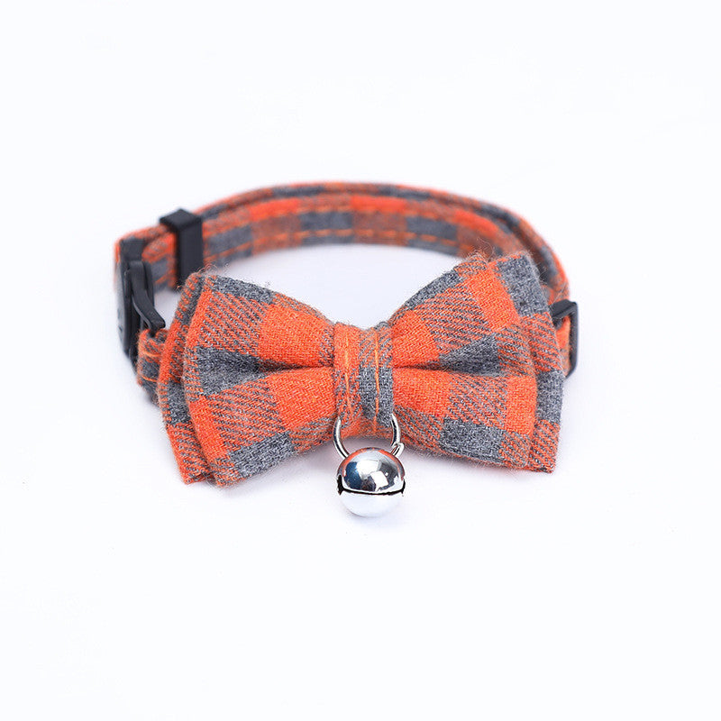 Pet Collar Cat British Style Bow Collar Puppy Bow Tie Cute Bell Necklace Cat Jewelry Collar - Get It for Your Pets
