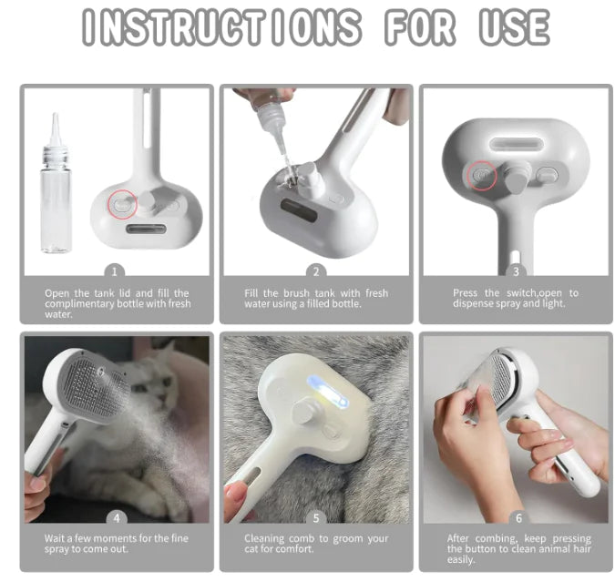 Pet Hair Spray Brush - Get It for Your Pets