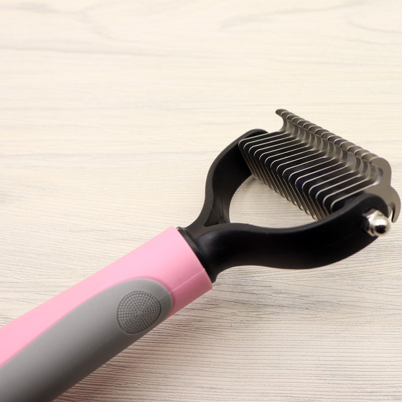 Pet Long-haired Dogknot Comb Double-sided Blade Dog - Get It for Your Pets - Pet Store
