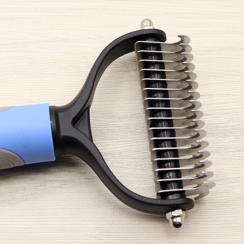 Pet Long-haired Dogknot Comb Double-sided Blade Dog - Get It for Your Pets - Pet Store