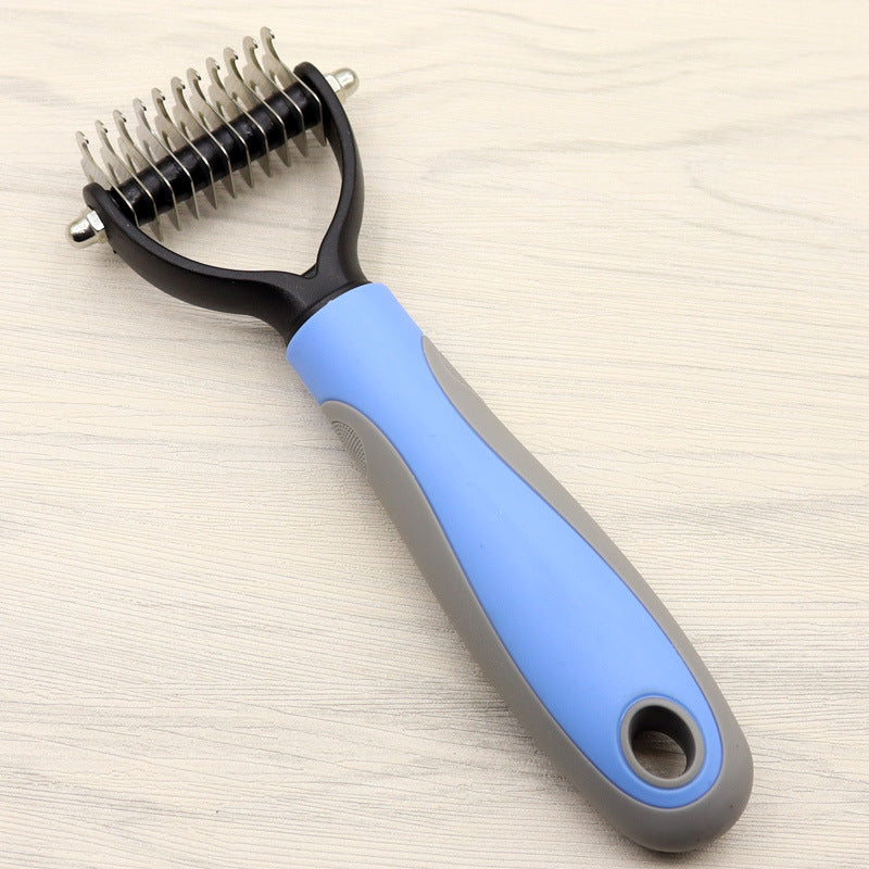 Pet Long-haired Dogknot Comb Double-sided Blade Dog - Get It for Your Pets - Pet Store