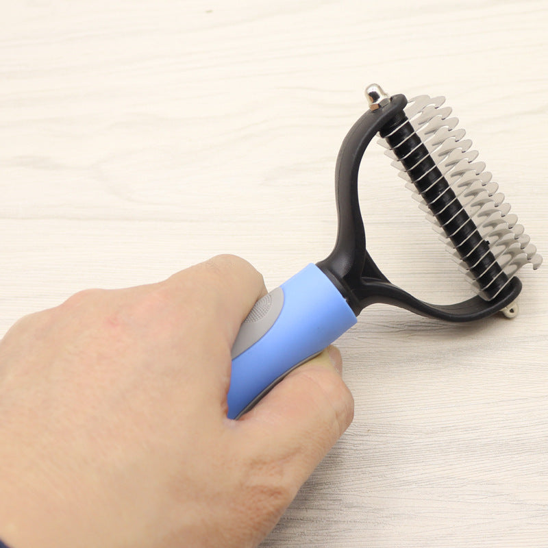 Pet Long-haired Dogknot Comb Double-sided Blade Dog - Get It for Your Pets - Pet Store