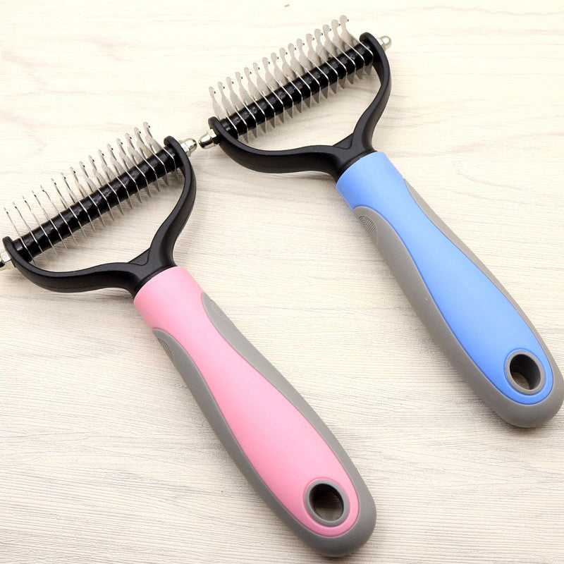 Pet Long-haired Dogknot Comb Double-sided Blade Dog - Get It for Your Pets - Pet Store