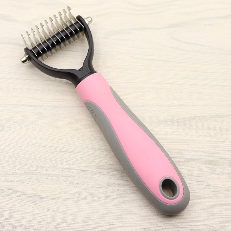 Pet Long-haired Dogknot Comb Double-sided Blade Dog - Get It for Your Pets - Pet Store
