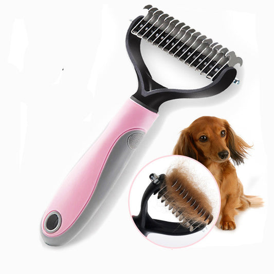 Pet Long-haired Dogknot Comb Double-sided Blade Dog - Get It for Your Pets - Pet Store