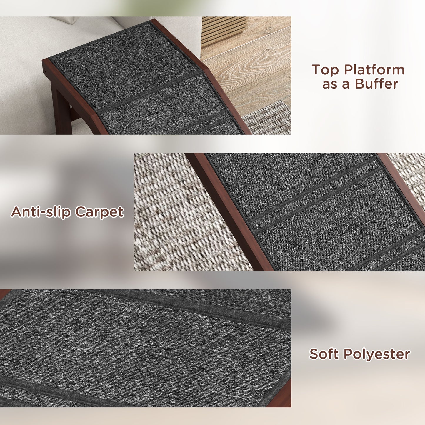 Pet Ramp For Dogs With Non-slip Carpet And Top Platform - Get It for Your Pets - Pet Store