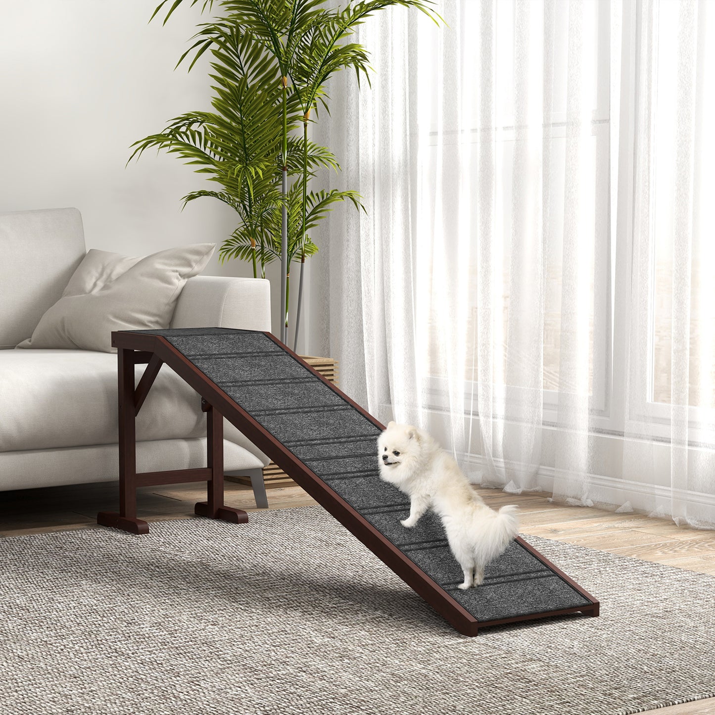 Pet Ramp For Dogs With Non-slip Carpet And Top Platform - Get It for Your Pets - Pet Store