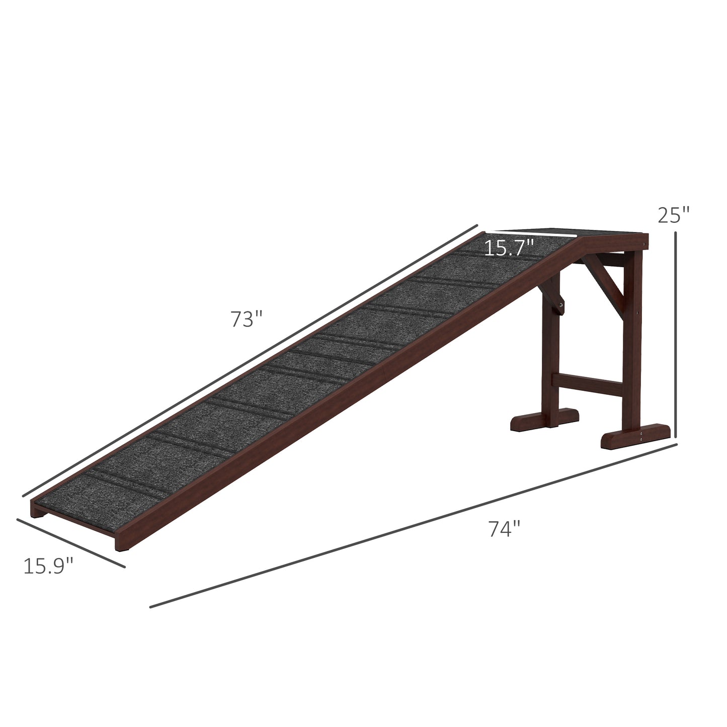 Pet Ramp For Dogs With Non-slip Carpet And Top Platform - Get It for Your Pets - Pet Store