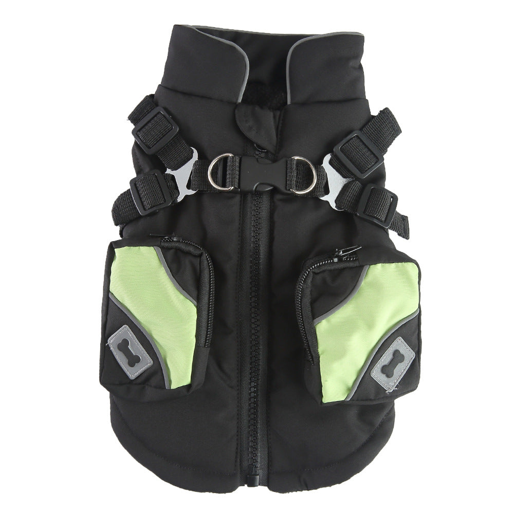 Pet Winter Cotton Dog Clothes Zipper Jacket Dog Supplies - Get It for Your Pets - Pet Store
