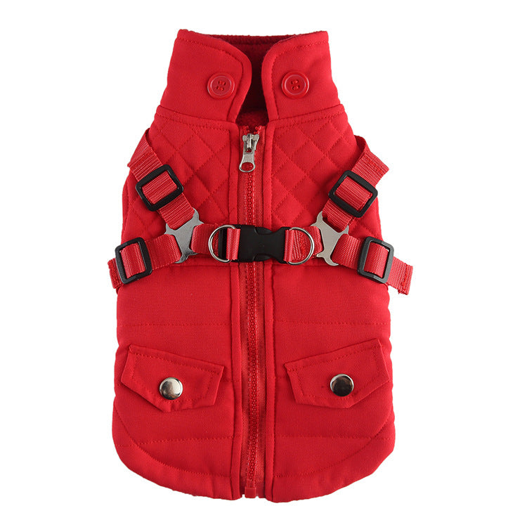Pet Winter Cotton Dog Clothes Zipper Jacket Dog Supplies - Get It for Your Pets - Pet Store
