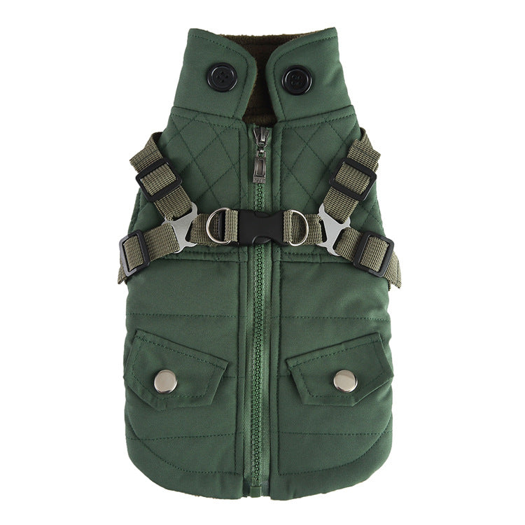 Pet Winter Cotton Dog Clothes Zipper Jacket Dog Supplies - Get It for Your Pets - Pet Store