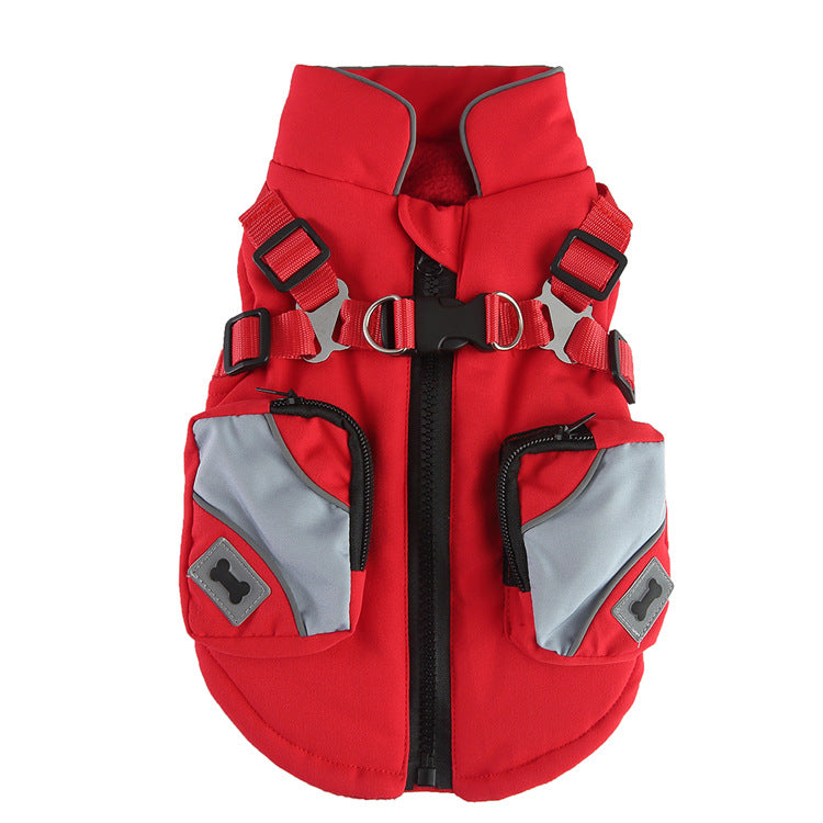 Pet Winter Cotton Dog Clothes Zipper Jacket Dog Supplies - Get It for Your Pets - Pet Store