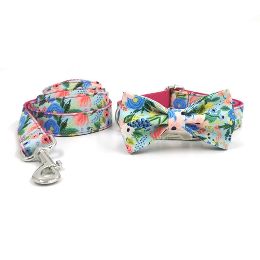Printed Big Dog Leash Collar Pet Collar Bow Tie Suit - Get It for Your Pets