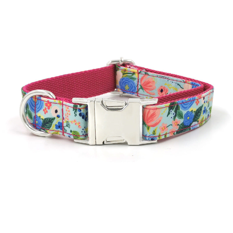 Printed Big Dog Leash Collar Pet Collar Bow Tie Suit - Get It for Your Pets