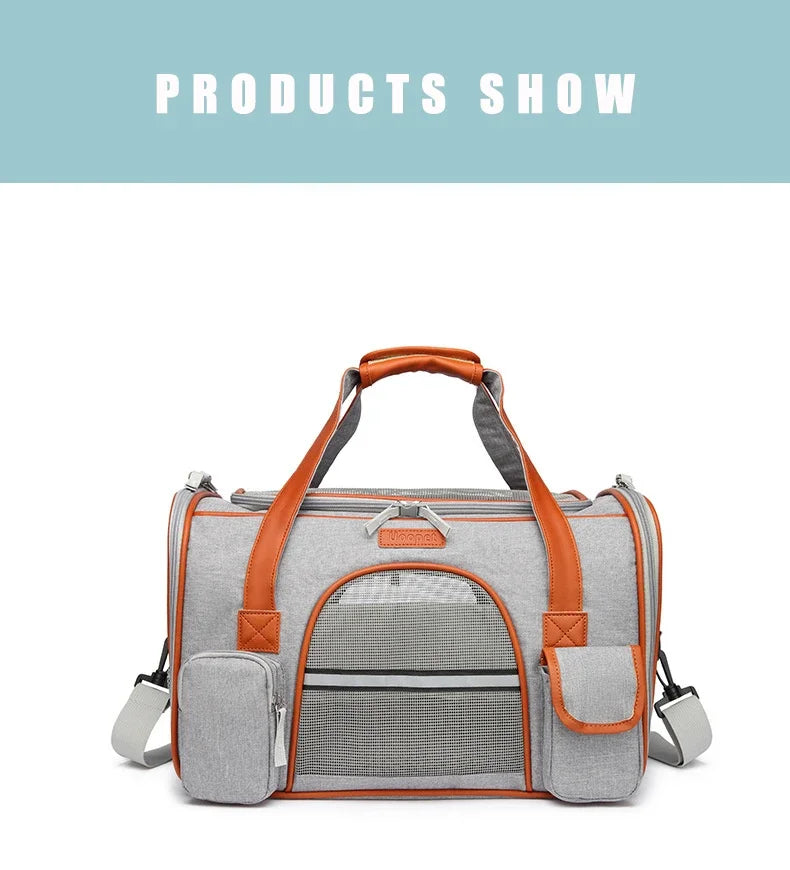 Crossbody Dog Bag Pet Backpack Crossbody Bag Solid Color Multipurpose Shoulder Bag Pet Carrier For Cats Dogs Stuff Dog Carrier