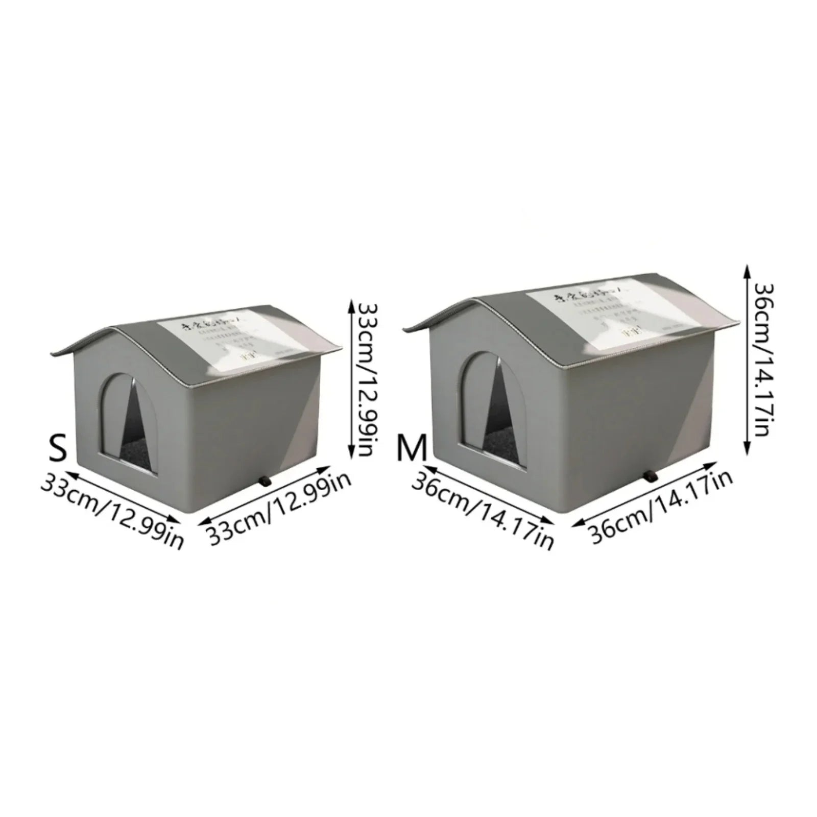 Four Seasons Cat House Outdoor Waterproof Pet Shelter for Cold Weather Stray Cats Dogs Thermal Insulated Windproof Design