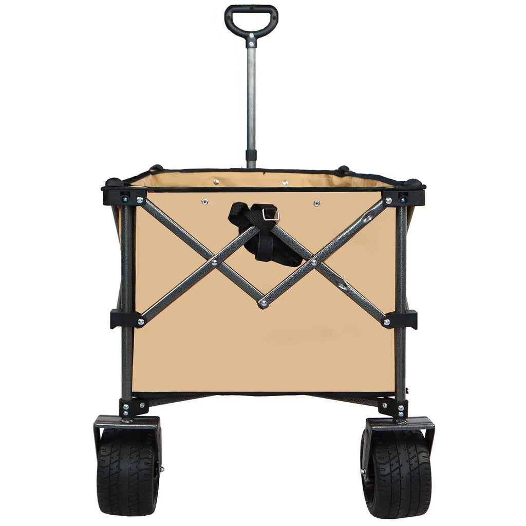 Collapsible Folding Camping Cart Push Pull Beach Wagon for Convenient Travel