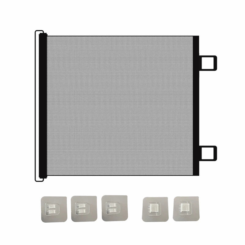 2025 Hot Retractable Pet Gate - Anti-Escape Reinforced Mesh, No-Drill Safety Barrier for Puppies/Kittens, Stairs/Hallway/Balcony