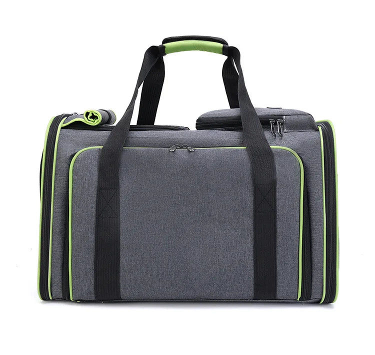 Cat Bag Foldable Large Capacity Cat Outdoor Car Expansion Portable Pet Handbag Breathable Diagonal Cross Bag for Cats and Dogs