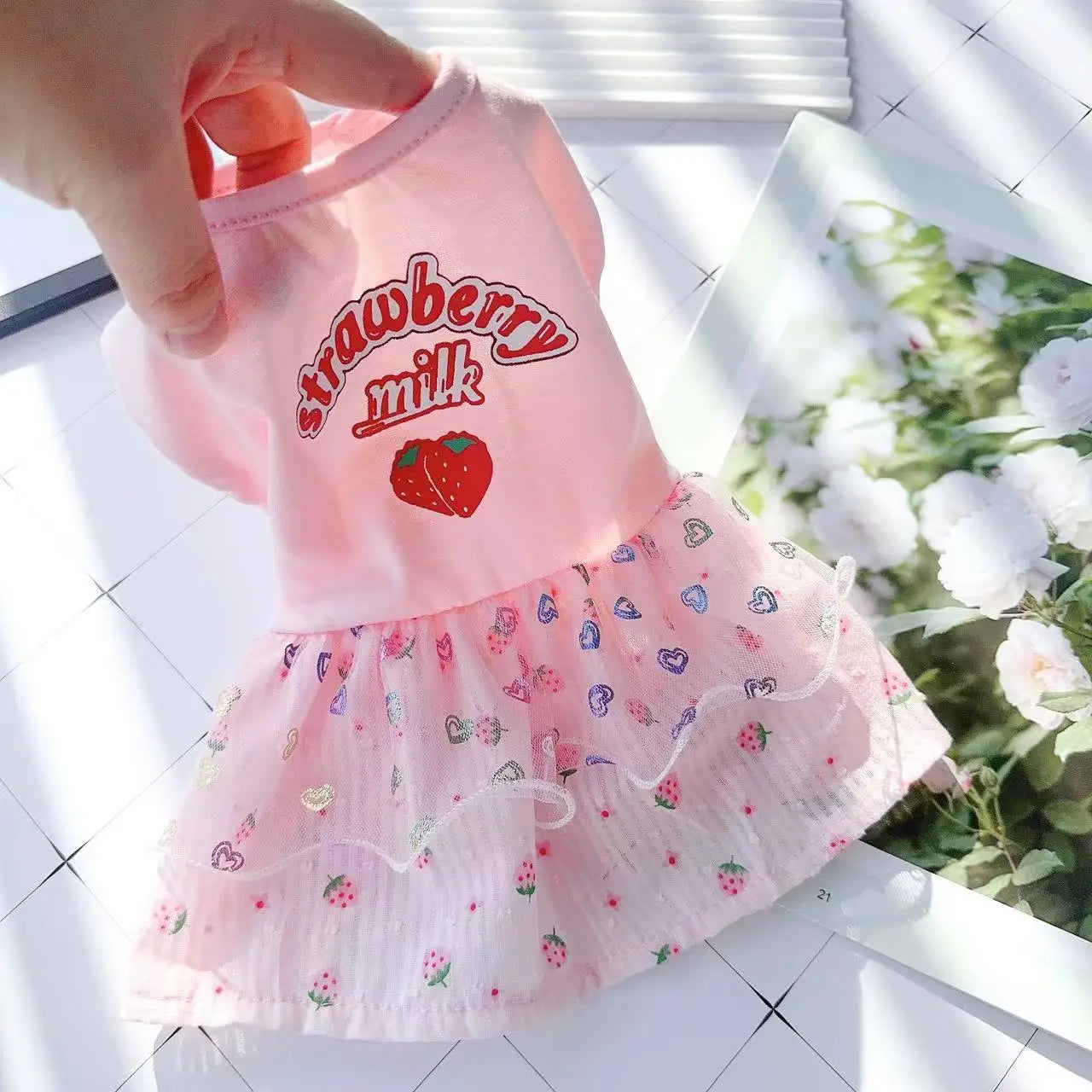 Cute Pets Clothes For Yorkshire Terrier Dogs Little Puppies Small Animals Breeds Striped Summer Wedding Princess Cats Dresses