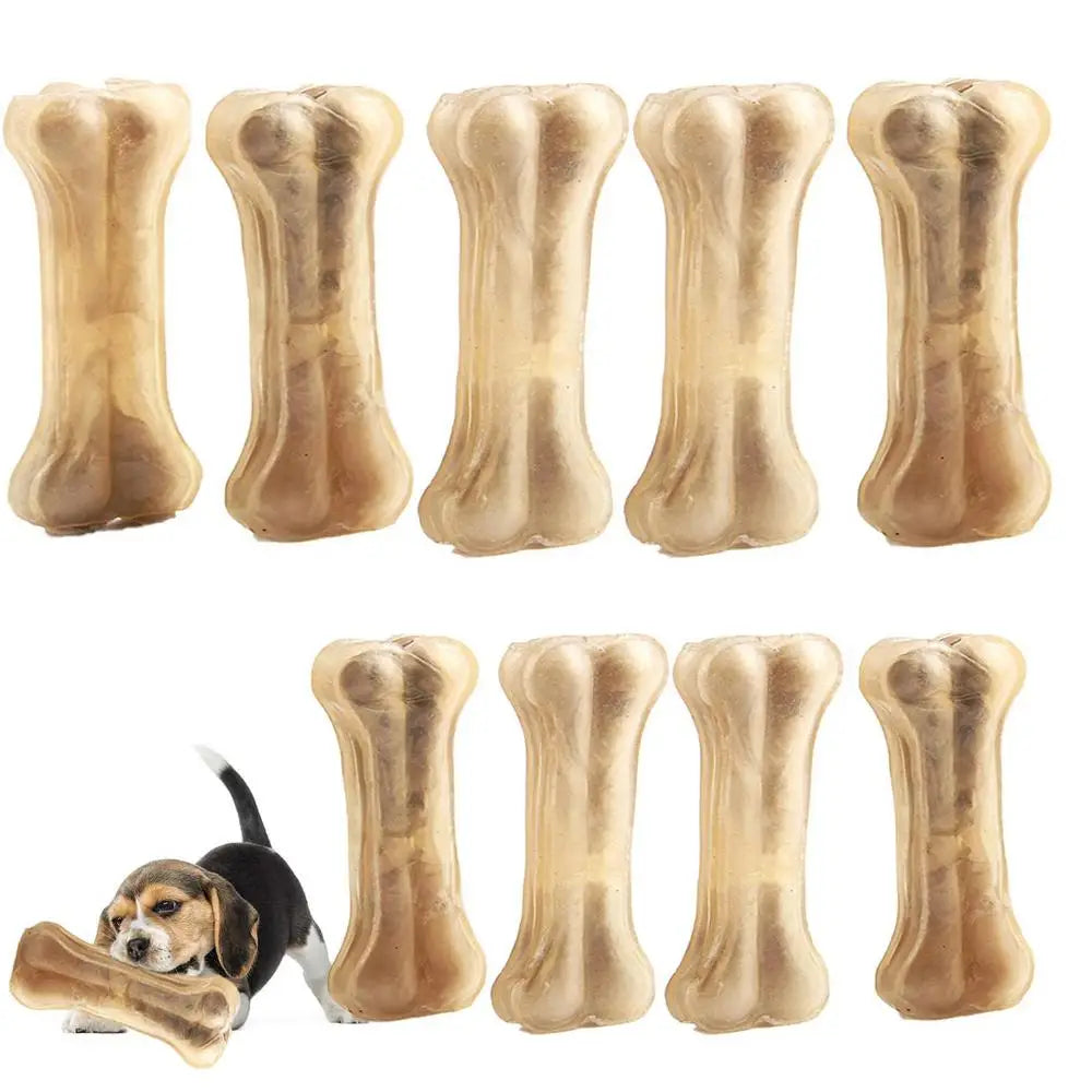 Durable Dog Chew Toys Cowhide Bones Dental Sticks Puppy Treats Supplies Cleaning Teeth Healthy Snacks for Small Medium Large Dog