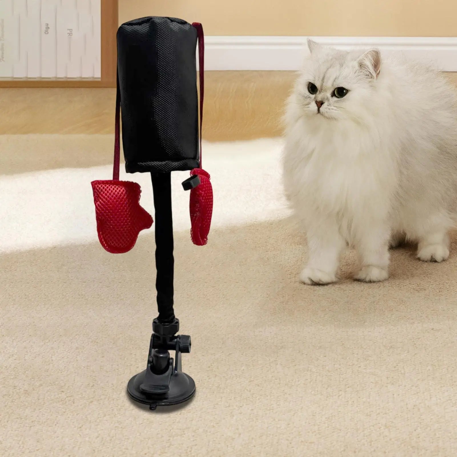 Cat Punching Bag Toy Interactive Kitten Play Toy with Suction Cup Pet Teasing Interactive Play Activity Fun Kitten Teaser  Toy