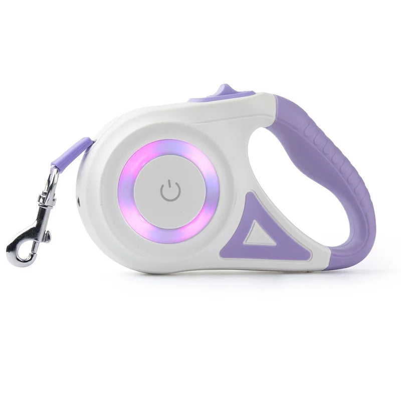 BOOTEELY 5M Pet Automatic Retractable Dog Leash With LED Flash Outdoor Pet Walking Leash For Small Medium Large Dogs