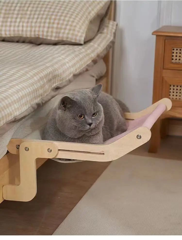Cat Suspension Hammock Portable Detachable Comfortable Cats Sunroom Seat Cat Climbing Frame Pet Accessories Easy To Wash Cat Bed