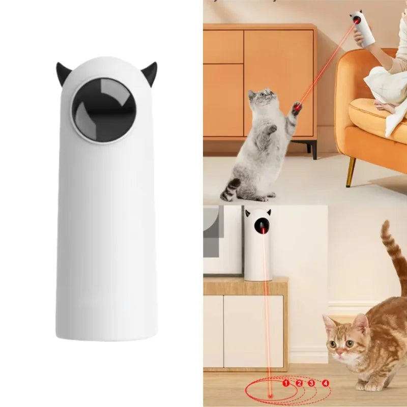 Automatic Interactive Cat Toy Smart LED Laser Pointer for Indoor Teasing Pet Accessories Handheld Electronic Toy Ideal for pet