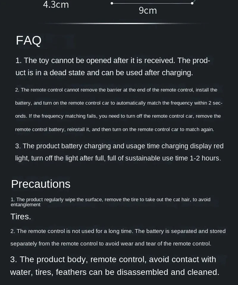 Intelligent Sports Car Electric Pet Toy Cat Remote Control Toy Car Cat/dog Interactive Game Cat Accessories Pets Kitten Supplies