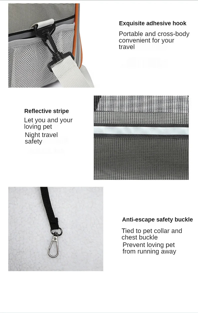 Crossbody Dog Bag Pet Backpack Crossbody Bag Solid Color Multipurpose Shoulder Bag Pet Carrier For Cats Dogs Stuff Dog Carrier