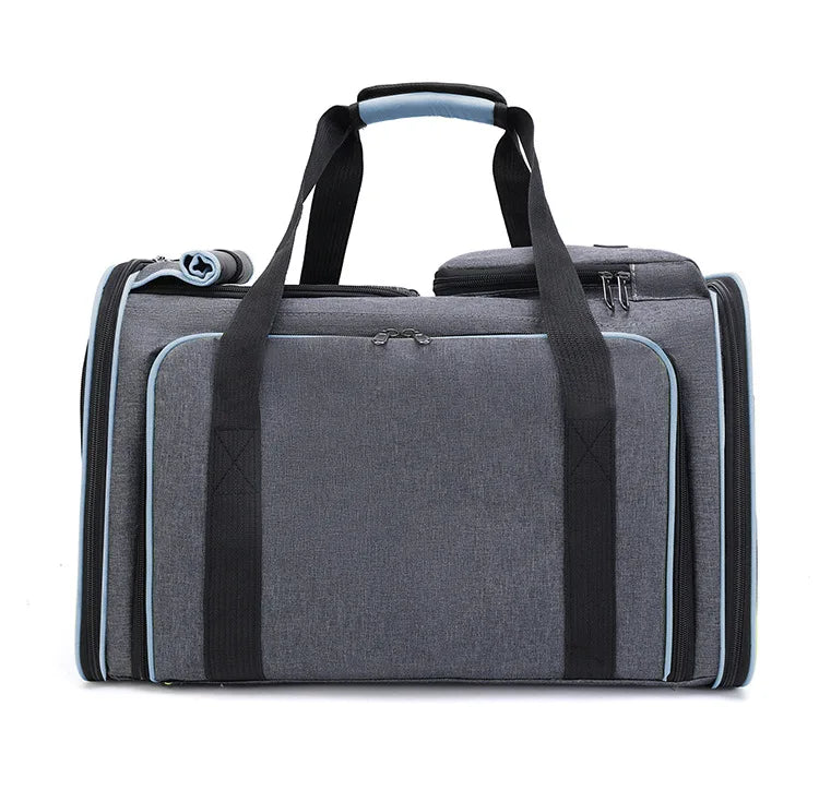 Cat Bag Foldable Large Capacity Cat Outdoor Car Expansion Portable Pet Handbag Breathable Diagonal Cross Bag for Cats and Dogs