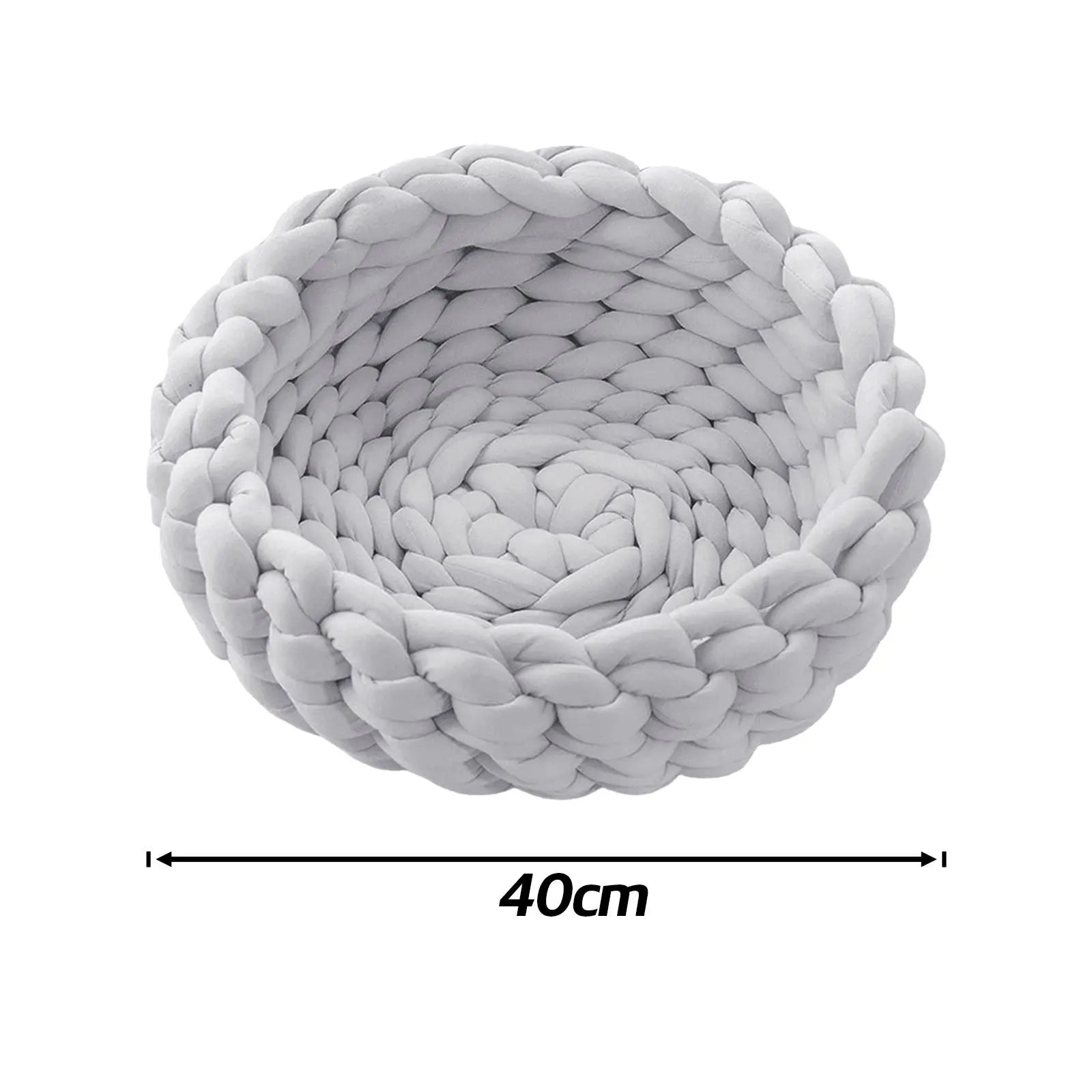 Handwoven Cat Nest Bed Non Slip Durable Round Shape Portable All Seasons Kitten Calming Bed Soft for Pet Supplies Small Dog