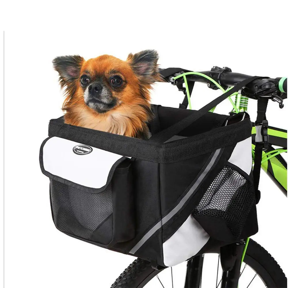Bicycle Bag Dogs Baskets Bike Handlebar Front Basket Small Cat Dog Nest Puppy Cats Bed Carrier For Travel Shopping