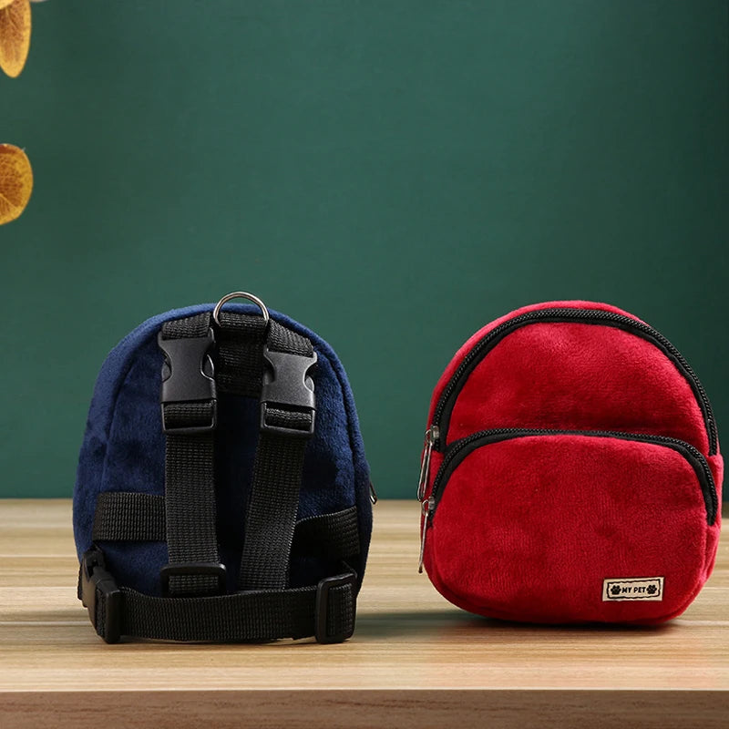 Dog Backpack Soft Pet Snack Bag Puppy Cute School Bag Convenient Large-capacity Portable Pet Carrier Bag Outdoor Pet Supplies