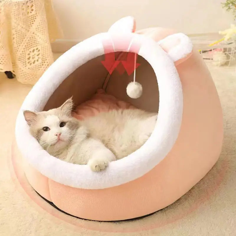 Deep Sleep Cat Bed Warm Pet Basket Cozy Cat House Kitten Lounger Cushion Cat Nesk Tent Very Soft Small Dog Mat Bag Cave Cats Bed