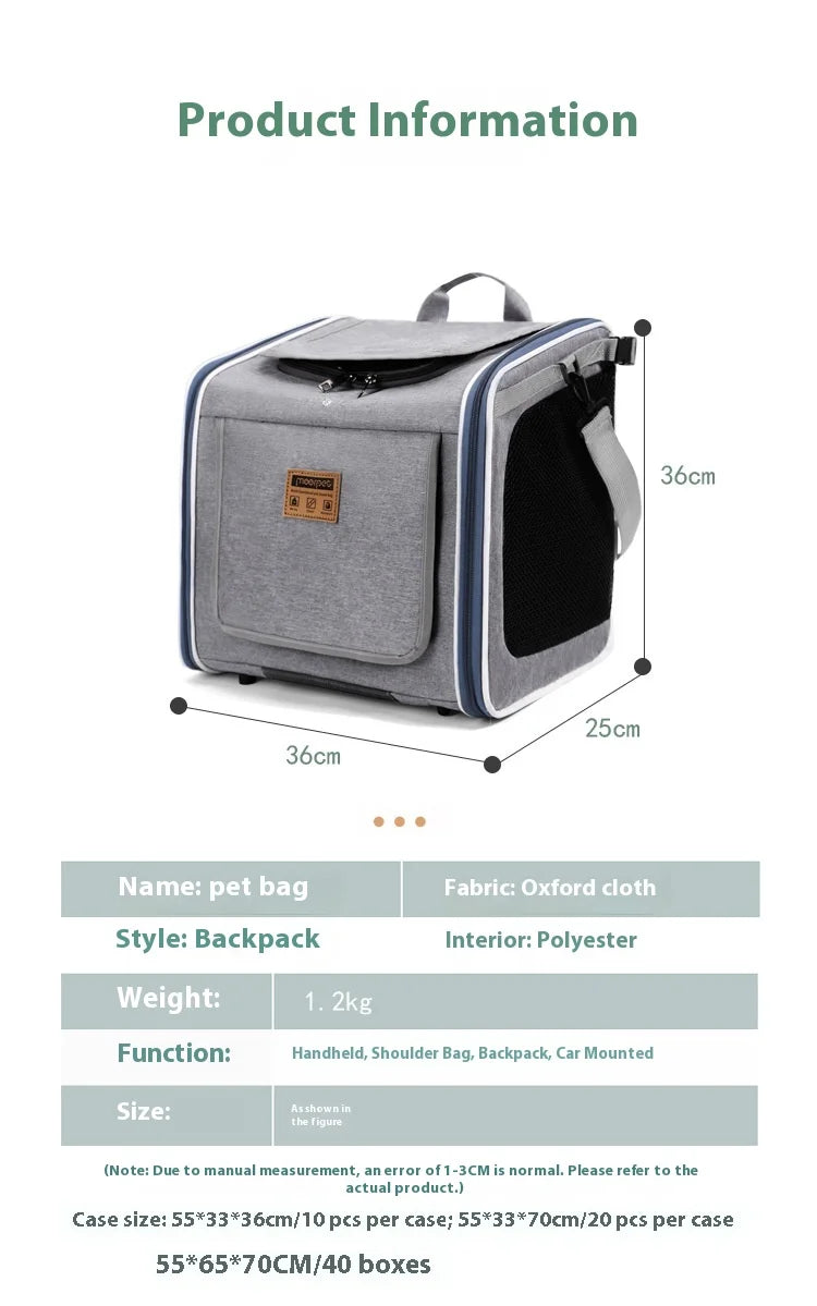Hot High Quality Pet Bag For Outdoor Use Portable Hand-Held Backpack Nordic Style Bicycle In Car Cat Bag Dog Bag Home Goods
