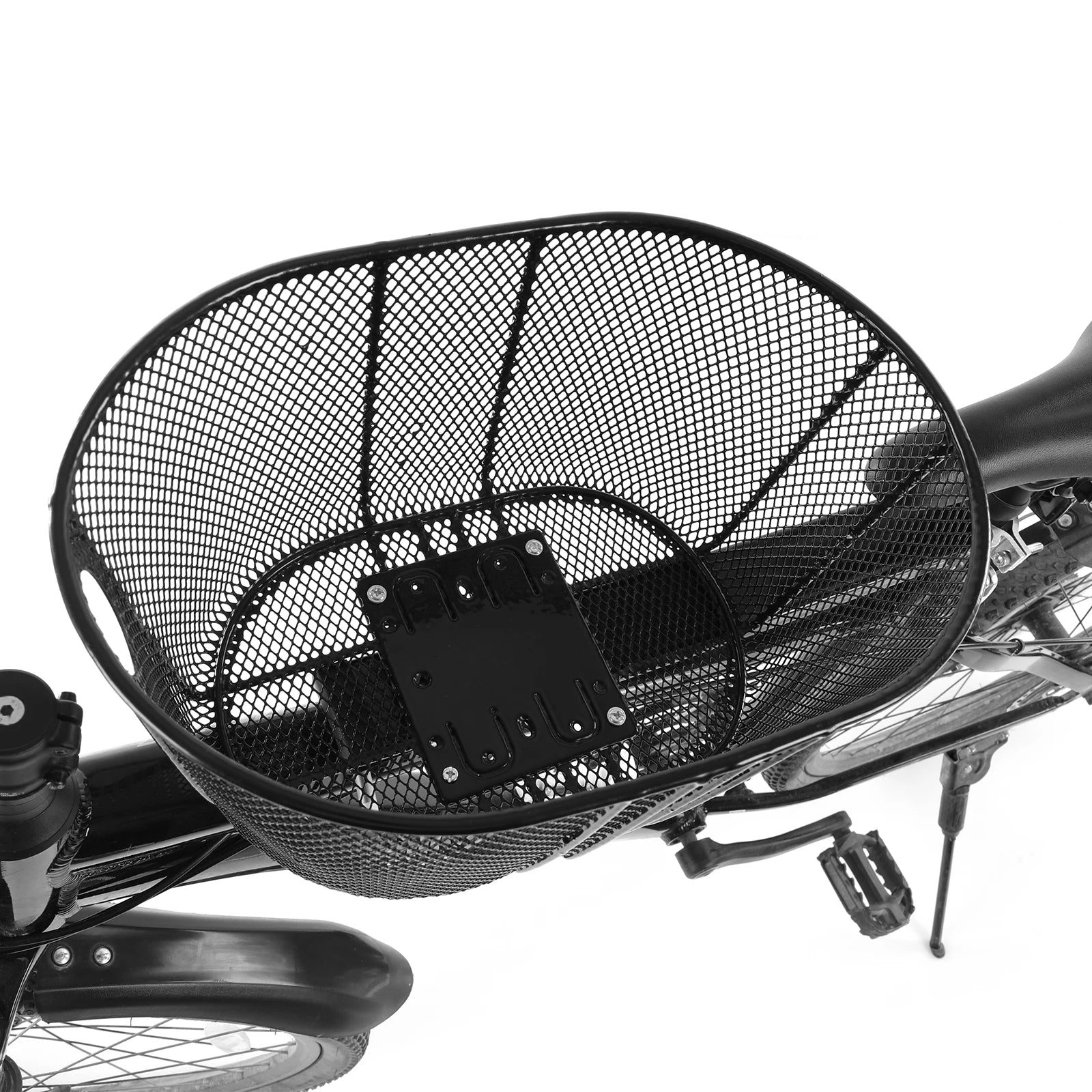 Dog Bike Basket Mountain Bike Shopping Basket Portable Cat and Dog Carrier for Bike Front Crossbar with Sponge Liner SafetyStrap