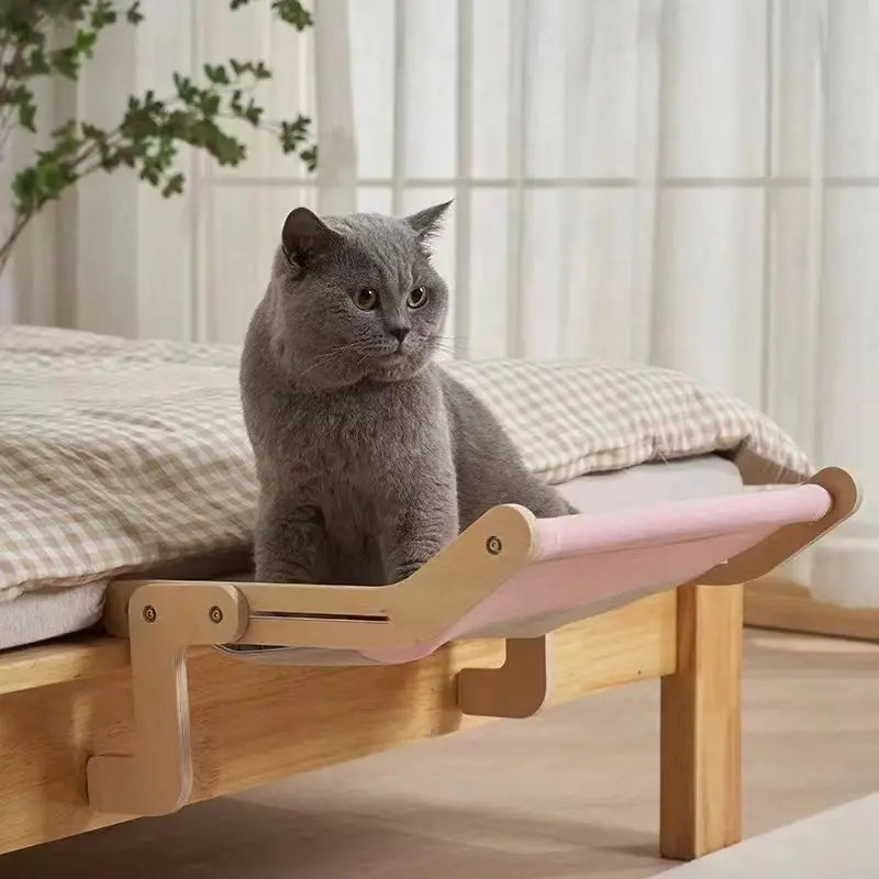 Cat Suspension Hammock Portable Detachable Comfortable Cats Sunroom Seat Cat Climbing Frame Pet Accessories Easy To Wash Cat Bed